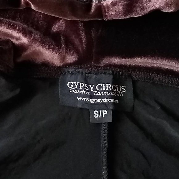 Vintage 00s maxi hooded faux leather velvet dress NWOT - Picture 10 of 14